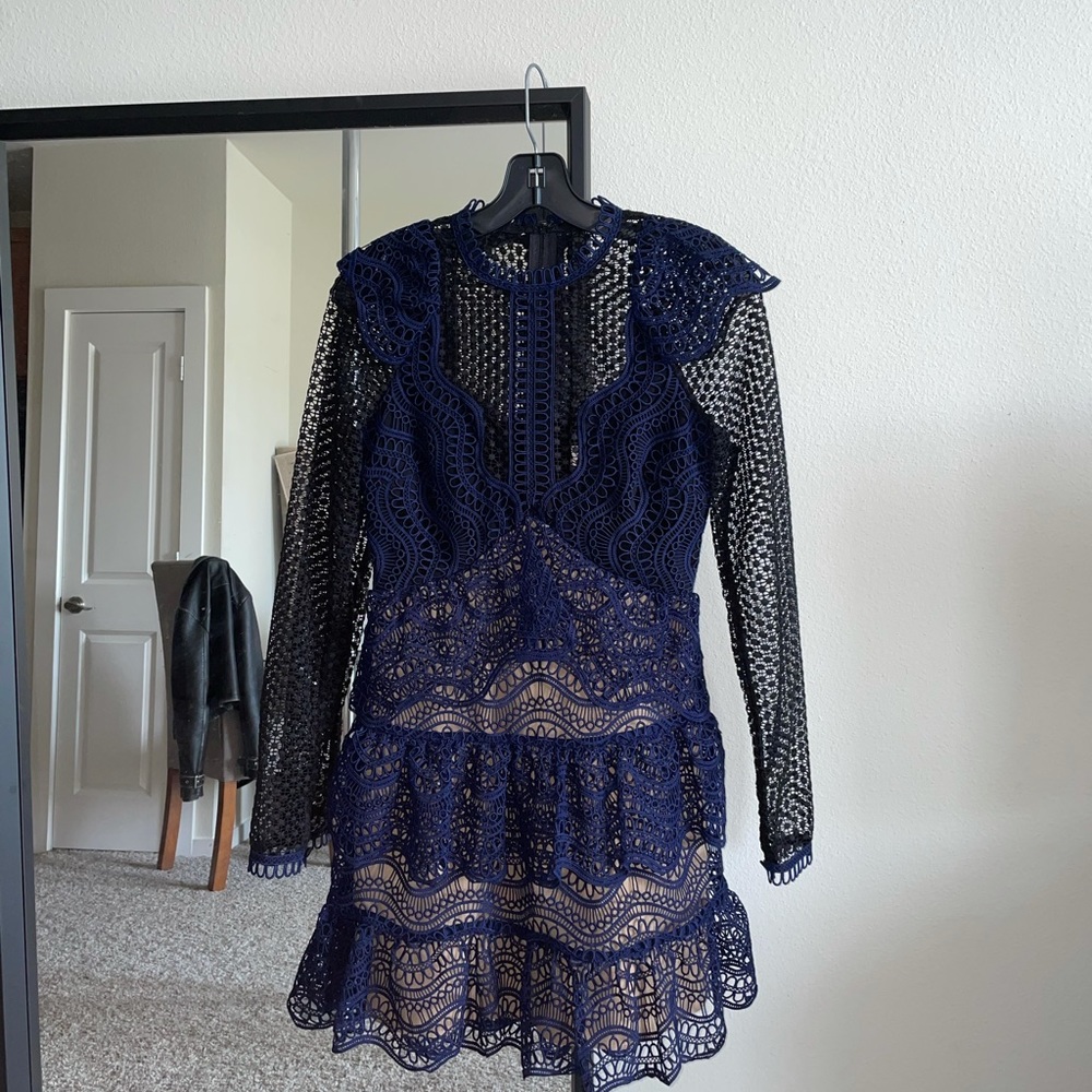Beautiful Self Portrait lace mini dress